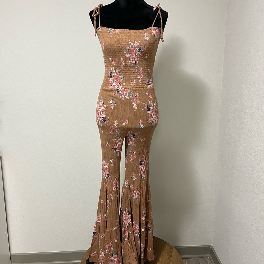 Vici Collection Floral Flare Jumpsuit